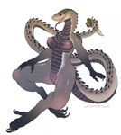  anthro breasts female nipples nude open_mouth qwertydragon reptile scalie snake solo tongue tongue_out 