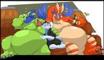  alcohol anthro barrel belly beverage big_belly blush bottle c-trigger claws clothing cup dragon dragon_ball drunk eye_contact giran group horn legend_of_zelda looking_pleasured male nintendo nipples nude open_mouth overweight scalie sitting smile syrusdragon teeth the_legend_of_zelda valoo video_games wind_waker wings 