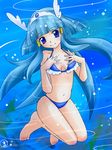  aoki_reika bikini blue_eyes blue_hair cure_beauty long_hair magical_girl precure ruriruri smile_precure! solo swimsuit underwater 