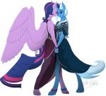  anthro drake_drachenlicht female friendship_is_magic horn my_little_pony trixie_(mlp) twilight_sparkle_(mlp) wings 