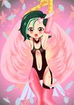  1girl absurdres breasts cosplay green_hair highres mizuki_kotori_(yuu-gi-ou_zexal) small_breasts yu-gi-oh! yuu-gi-ou_zexal 