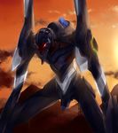  bad_id bad_pixiv_id bardiel cloud eva_03 grin mecha neon_genesis_evangelion no_humans power_lines sky smile solo tomo_(machinemess) 