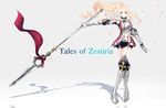  alisha_diphda alternate_hair_length alternate_hairstyle armor armored_boots blonde_hair boots copyright_name crossed_legs full_body gloves green_eyes highres knee_boots long_hair mimi_(mini1474) shorts side_ponytail smile solo tales_of_(series) tales_of_zestiria white_background 