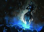  biped black_skin eyeless glowing magic magic_the_gathering rocks sliver sparks tentacles trevor_claxton 