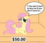  barcode cute cutie_mark dialog english_text equine female feral fluttershy_(mlp) for_sale friendship_is_magic hair mammal my_little_pony pegasus pink_hair price_tag sign smile solo text vincentthecrow wings 