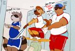  bear clothing gym hat hyena locker mammal raccoon rohly room shorts underwear wedgie 