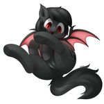  absurd_res anus bat_pony bat_wings bedroom_eyes black_fur black_hair clitoris cutie_mark derpah equine female fur hair hi_res hooves horse long_hair looking_at_viewer mammal my_little_pony open_mouth original_character plain_background pony presenting pussy red_eyes slit_eyes smile solo wings 