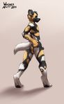  african_wild_dog anthro balls butt canine male mammal penis solo wagnermutt 
