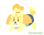  animal_crossing animated barking bigger_version_at_the_source blush brown_eyes canine clothed clothing dog female isabelle_(animal_crossing) mammal nintendo rebornmew solo tailwag video_games 