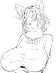  anthro big_breasts breasts bust clothed clothing feline female mammal plain_background sindoll 