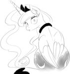  2014 equine female feral friendship_is_magic horn horse looking_at_viewer looking_back mammal my_little_pony princess_luna_(mlp) solo winged_unicorn wings zev 