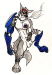  aldaric android canine chaoshetra fox humaniod_penis male mammal nude pinup pose prosthetic_limb solo 