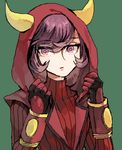  artist_request cloak expressionless fake_horns green_background hood hooded_cloak horns kagari_(pokemon) long_sleeves looking_at_viewer lowres md5_mismatch pokemon pokemon_(game) pokemon_oras sidelocks simple_background solo striped striped_sweater sweater team_magma 