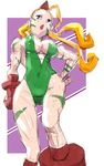  adapted_costume ahoge beret blonde_hair boots breasts cammy_white camouflage center_opening cleavage combat_boots facepaint gloves handjob hat highres huge_ahoge large_breasts leotard long_hair samon_(no-va) sideboob sketch solo street_fighter twintails wrestling_outfit 