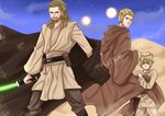  anakin_skywalker desert energy_sword lightsaber obi-wan_kenobi star_wars sword tatooine weapon 