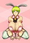  1girl artist_request baneroku blue_eyes blush breasts cleavage cybil_bennett female green_hair highres huge_breasts looking_at_viewer short_hair silent_hill solo 