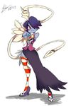  bad_id bad_tumblr_id bare_shoulders bigdead93 blue_hair blue_skin crossed_arms detached_collar detached_sleeves flat_chest frown full_body garter_straps hair_over_one_eye high_heels highres leviathan_(skullgirls) long_hair long_legs long_skirt red_eyes side_ponytail side_slit skirt skull skullgirls solo squigly_(skullgirls) standing stitched_mouth stitches striped striped_legwear striped_sleeves thighhighs zombie 