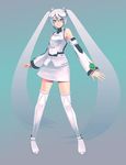  bad_id bad_pixiv_id boots detached_sleeves grey_eyes hatsune_miku headphones headset kurokawa_(fiction347) legs long_hair necktie p-style_(module) project_diva project_diva_(series) silver_hair skirt solo thigh_boots thighhighs twintails very_long_hair vocaloid zettai_ryouiki 