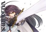  armor bad_id bad_pixiv_id braid brown_hair mishima_yoshikatsu original solo sword valkyrie weapon yellow_eyes 