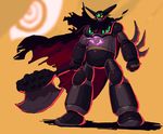  axe bad_id bad_pixiv_id black_getter cape getter_robo glowing mecha michenjomo no_humans shin_getter_robo solo spikes super_robot torn_clothes weapon 