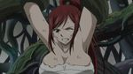  animated animated_gif bouncing_breasts breasts erza_scarlet fairy_tail huge_breasts lowres red_hair tentacle 