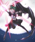  arakawa_tarou black_dress bob_cut dark_precure dress eyelashes green_hair hair_ornament heartcatch_precure! highres looking_at_viewer precure serious short_hair single_wing sketch solo wings wrist_cuffs yellow_eyes 