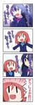  4koma blazer blush_stickers comic jacket love_live! love_live!_school_idol_project lyrics microphone miyako_hito multiple_girls nishikino_maki open_mouth otonokizaka_school_uniform school_uniform simple_background sonoda_umi translated watashitachi_wa_mirai_no_hana |_| 