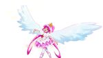  :d aino_megumi ballerina cure_lovely full_body happinesscharge_precure! highres large_wings long_hair magical_girl official_art oota_kazuhiro open_mouth outstretched_arms pantyhose pink_eyes pink_hair pink_skirt precure skirt smile solo sparkle spread_arms super_happiness_lovely tiara transparent_background twintails white_legwear wings wrist_cuffs 
