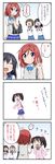  /\/\/\ 0_0 4girls 4koma ^_^ camera cardigan closed_eyes comic love_live! love_live!_school_idol_project miyako_hito multiple_girls nishikino_maki open_mouth otonokizaka_school_uniform school_uniform serafuku simple_background sweater_vest translated twintails v yazawa_nico |_| 