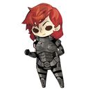  animated animated_gif arlmuffin chibi commander_shepard commander_shepard_(female) dancing lowres mass_effect mass_effect_2 mass_effect_3 n7_armor red_hair short_hair simple_background solo white_background 