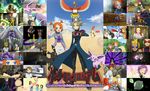  afro blue_eyes blush boots brown_hair choker entei espeon ho-oh jewelry leo_(pokemon) looking_at_viewer ludicolo makuhita mirei_(pokemon) open_mouth orange_hair pendant plusle poke_ball pokemon pokemon_(anime) pokemon_(game) pokemon_colosseum quagsire raikou riliri shroomish skirt suicune tyranitar umbreon 