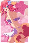  animal_ears apron bad_id bad_pixiv_id blue_eyes breasts dog_ears dog_tail flower frills hair_flower hair_ornament kemonomimi_mode large_breasts nearly_naked_apron no_game_no_life red_hair short_hair stephanie_dora tail ten-chan_(eternal_s) 