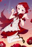  apron bad_id bad_pixiv_id cape cherry cherry_cookie cookie_run dress food fruit lib pantyhose personification pink_eyes red_dress red_hood short_hair skull smile solo twintails white_hair white_legwear 
