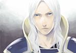  arita_youko blue_eyes dissidia_final_fantasy final_fantasy final_fantasy_i long_hair male_focus solo warrior_of_light white_hair 