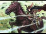  bow_(weapon) cape fantasy hat horse horseback_riding riding shield solo the_elder_scrolls the_elder_scrolls_iv:_oblivion weapon yansun 