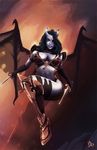  1girl akasha_the_queen_of_pain breasts defense_of_the_ancients demon_girl dota_2 large_breasts long_hair queen_of_pain solo succubus wings 