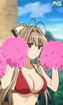  amagi_brilliant_park animated animated_gif bouncing_breasts breasts cheerleader lowres sento_isuzu 