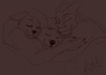  2018 anthro bed bisexual blush bottomless canine clothed clothing dark digital_drawing_(artwork) digital_media_(artwork) dragon feline female fur group group_sex hair kotalis male male/female male/male mammal muscular muscular_male night nitadil nude pose scalie sex simple_background sketch sleeping smile three threesome wolf 