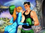  boxing_gloves breasts huge_breasts large_breasts little_mac metroid nintendo ponytail punch-out!! samus_aran super_smash_bros. zero_suit 
