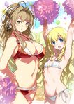  :d amagi_brilliant_park antenna_hair armpits arms_up balloon bikini blonde_hair blue_eyes blush breasts brown_hair cleavage drill_hair flat_chest frown hair_intakes hands_on_hips large_breasts latifa_fleuranza long_hair looking_at_viewer multiple_girls navel o-ring o-ring_bottom o-ring_top open_mouth pom_poms ponytail red_bikini sento_isuzu side-tie_bikini sidelocks smile swimsuit twin_drills twinpoo very_long_hair white_bikini yellow_eyes 