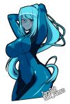  1girl breasts dark_samus large_breasts metroid nintendo smile solo zero_suit 