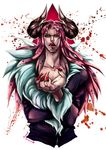  claws demon_horns diavolo fingernails fur_collar gumeaw horns jojo_no_kimyou_na_bouken long_fingernails long_hair male_focus pink_hair solo 