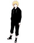  1boy blonde_hair character_request male male_focus namikaze_minato naruto solo spiked_hair terragin 