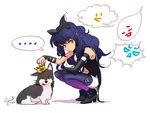  ... black_hair blake_belladonna crown dog ruby_rose rwby smile weiss_schnee wink yang_xiao_long zwei_(rwby) 