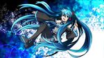  blue blue_hair floating full_body hatsune_miku index_finger_raised kanna_(chaos966) long_hair looking_at_viewer smile solo thighhighs thighs twintails very_long_hair vocaloid zettai_ryouiki 
