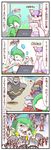  bisharp blush comic computer dusknoir gallade gameplay_mechanics gen_4_pokemon gen_5_pokemon highres laptop mega_gallade mienshao no_humans pokemon pokemon_(creature) punching sougetsu_(yosinoya35) translated 