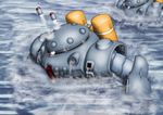  gundam gundam_0080 mecha missile no_humans ocean pinesea_(sankuri) robot water z&#039;gok z&#039;gok-e z'gok z'gok-e 