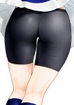  ass ass_focus bike_shorts close-up gundam gundam_build_fighters gundam_build_fighters_try hoshino_fumina kneepits shinobu_(tyno) skirt socks solo white_background wind wind_lift 