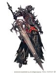  armor dark_knight final_fantasy final_fantasy_xiv great_sword helmet highres official_art shoulder_spikes spiked_shoulders square_enix sword weapon 