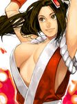  arms_up bad_id bad_pixiv_id breasts fatal_fury icym large_breasts revealing_clothes shiranui_mai sideboob solo the_king_of_fighters 